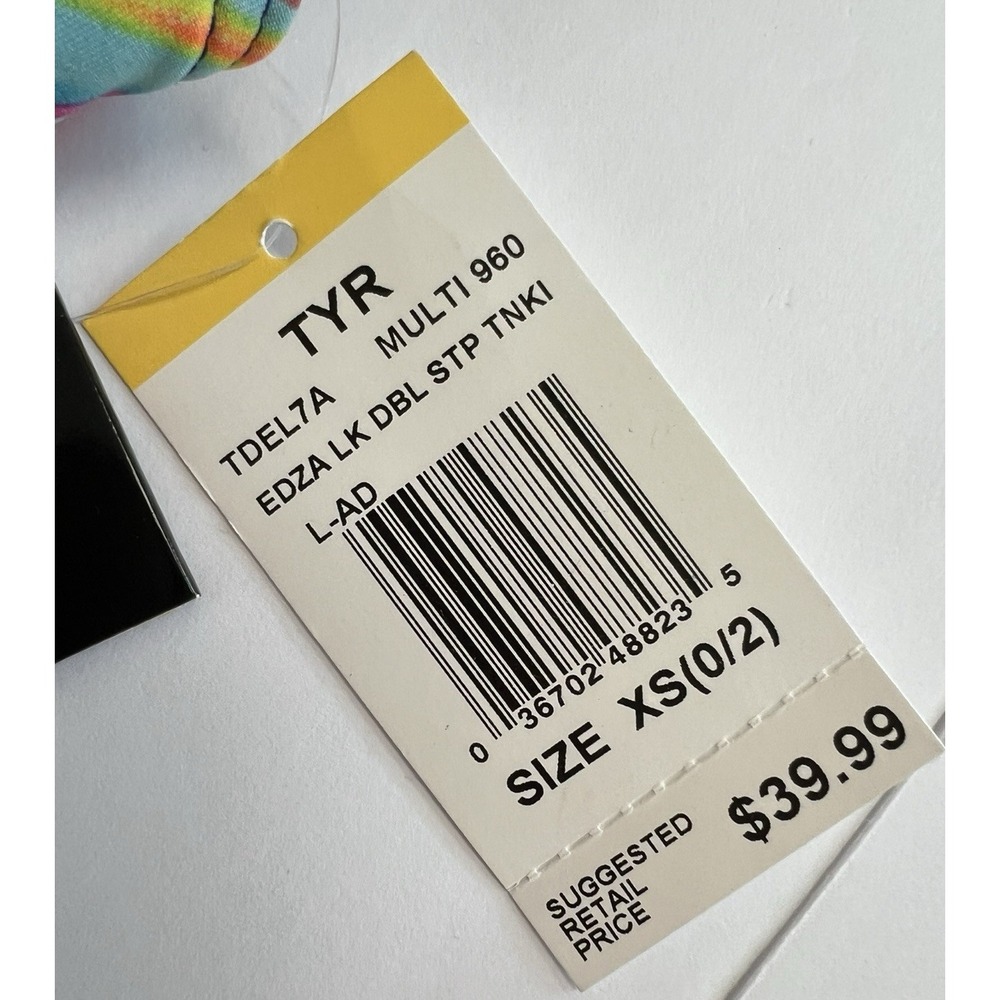 TYR Sport Women's Swim Tankini XS (0/2) NEW!! Ediza Lake Double Strap Multi - Picture 7 of 8